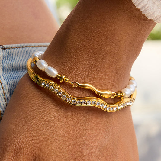 Wave of light bangle armband - Es by May