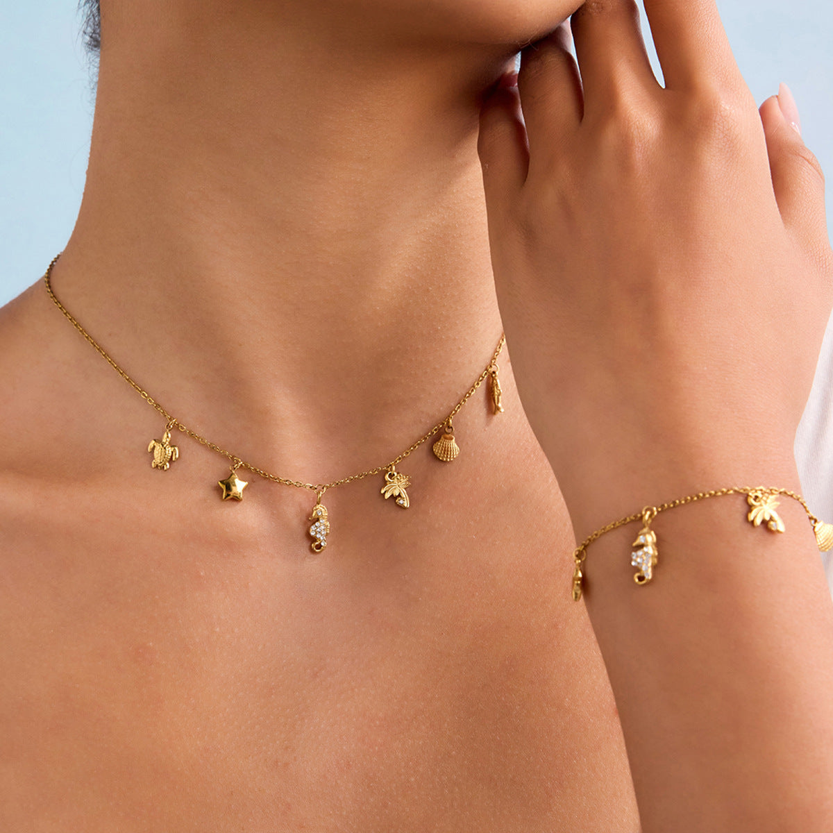 Ocean charm ketting - Es by May