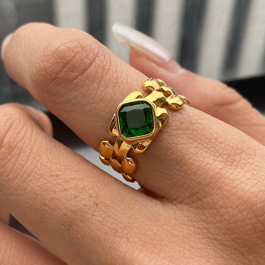 Ring lyra green