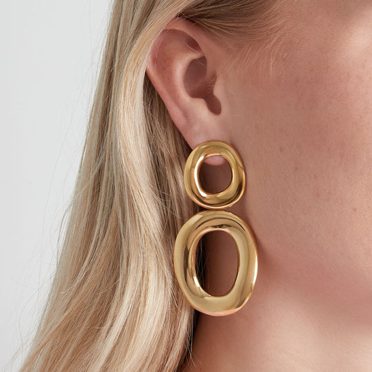 Drop oval studs - Es by May