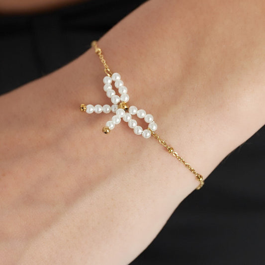 Armband pearl bow - Es by May