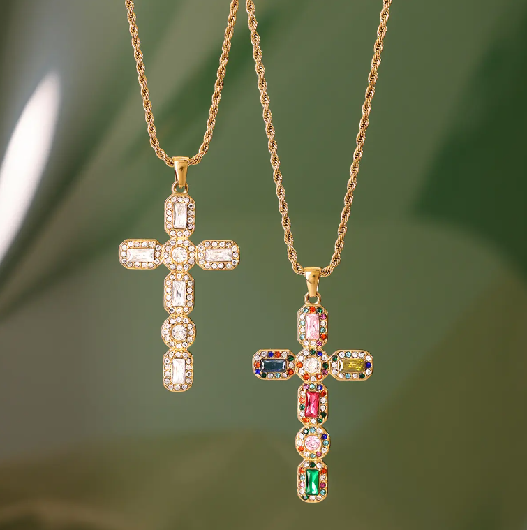 Ketting lumière cross - Es by May