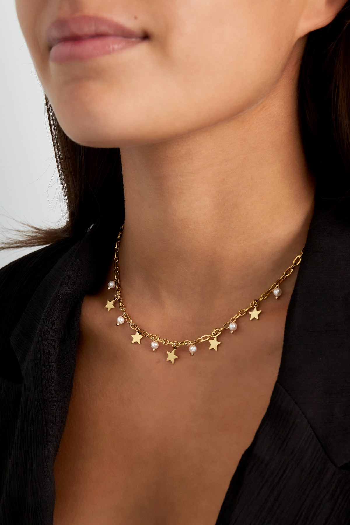 Starry Night Ketting met sterren en parels