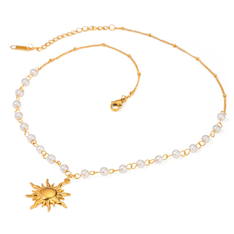 Ketting sunny pearl - Es by May