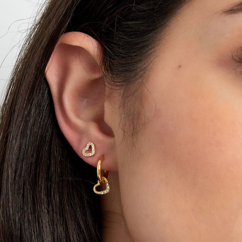 Elegante Radiant Love oorbellen met sprankelende details voor een romantische uitstraling