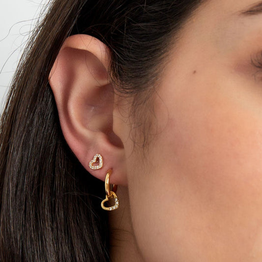 Elegante Radiant Love oorbellen met sprankelende details voor een romantische uitstraling