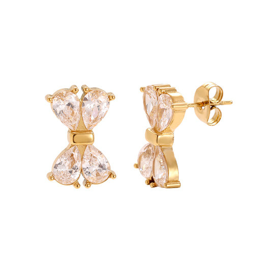 Crystal bow studs