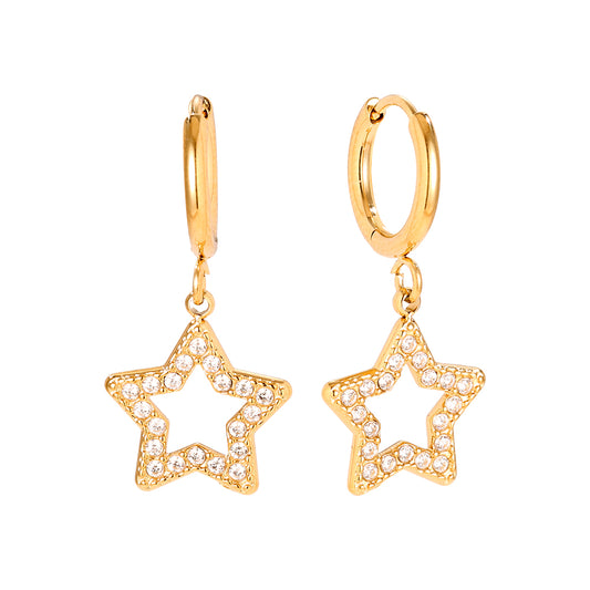 Stellar shine hoops