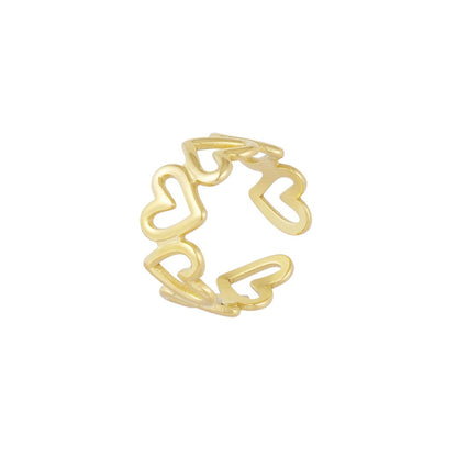Chique gouden ring met een gedetailleerd twisted design
