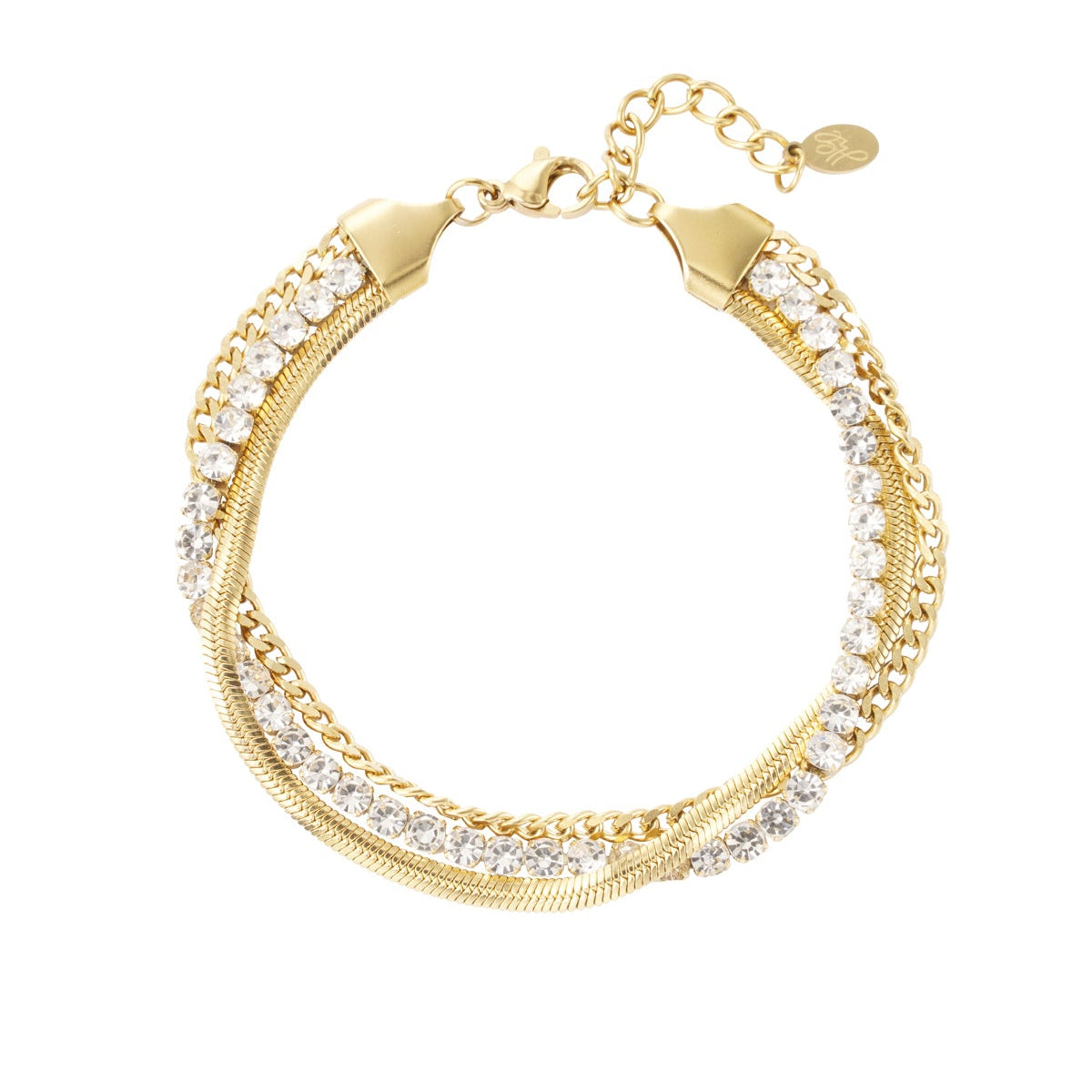 Minimalistische Armband met Dubbele Stenen