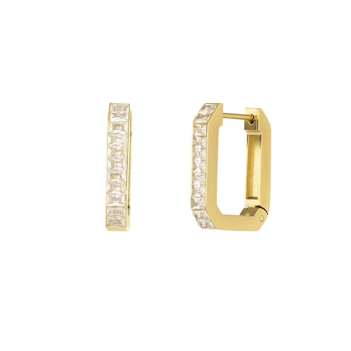Elegante Luxe Edge oorbel met een modern ontwerp voor een luxe en opvallende look
