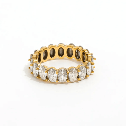 Oval Diamond Pave Ring