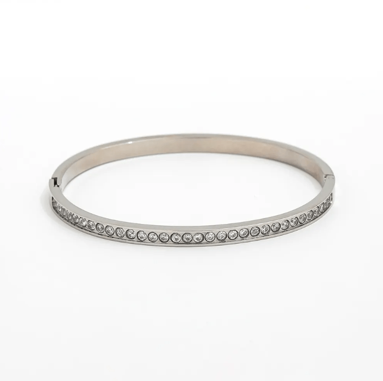 Half Diamond Bangle Armband