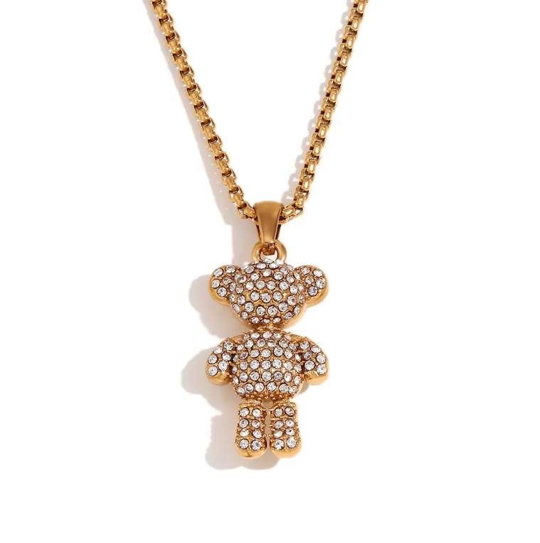 Teddy Bear Diamond Ketting