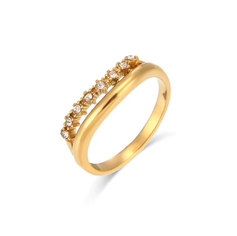 Golden Wave Ring