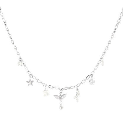 Zilveren ketting met een betoverende charms