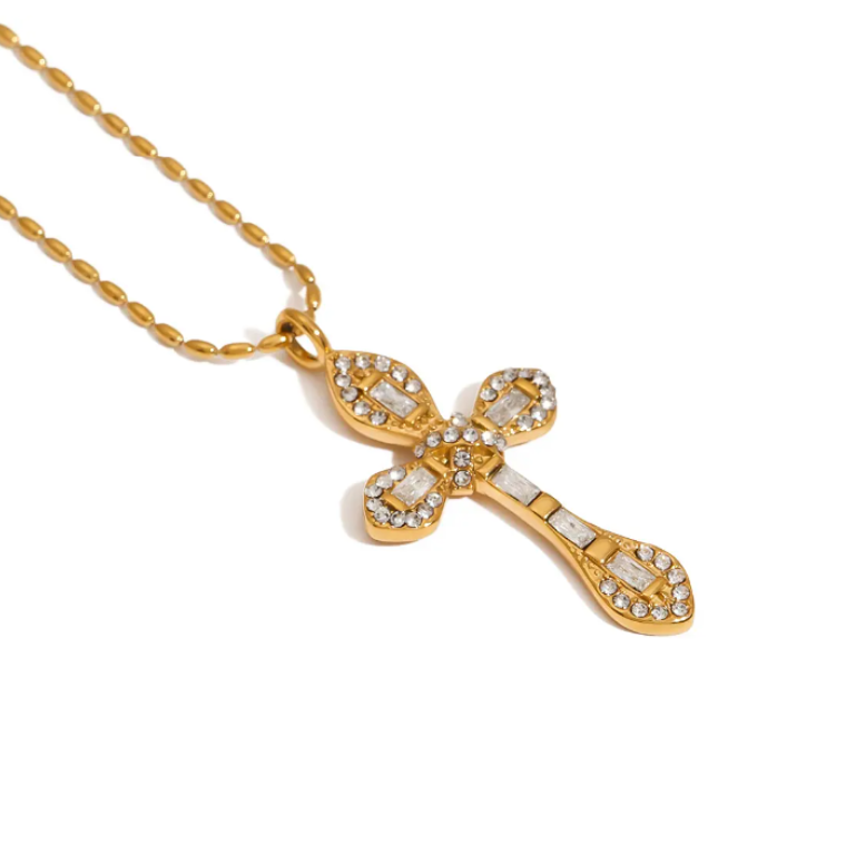 Ketting celestia white cross - Es by May