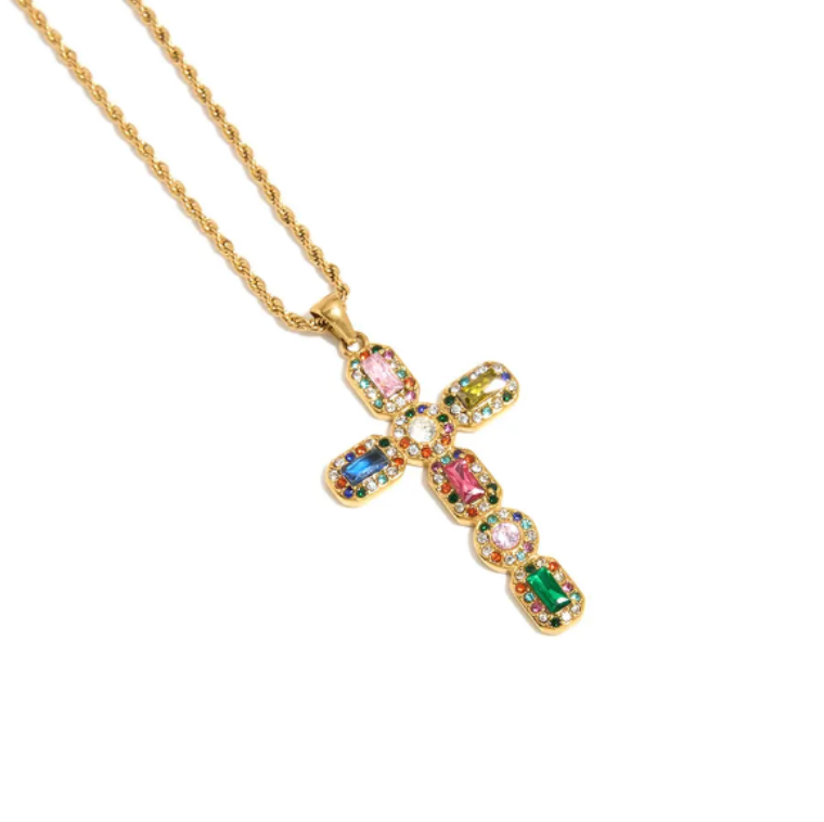 Ketting lumière cross - Es by May