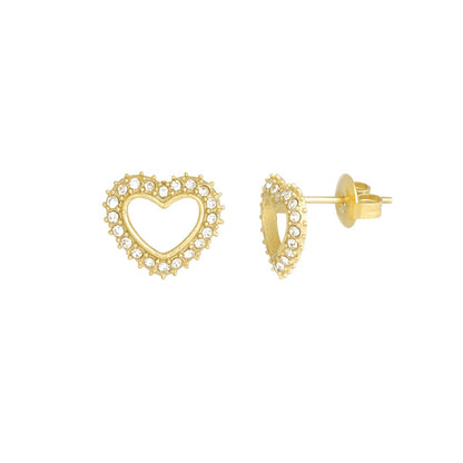Elegante stud oorbellen in de vorm van een hart