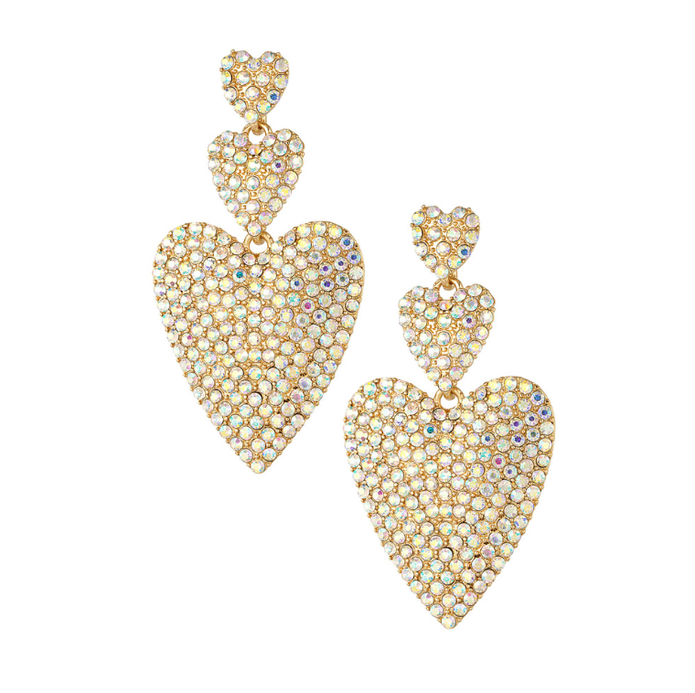 Elegante Heart Chandelier oorbel met een delicate hartvormige hanger voor een romantische uitstraling