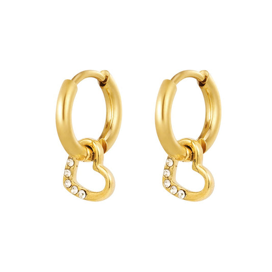 Elegante Radiant Love oorbellen met sprankelende details voor een romantische uitstraling