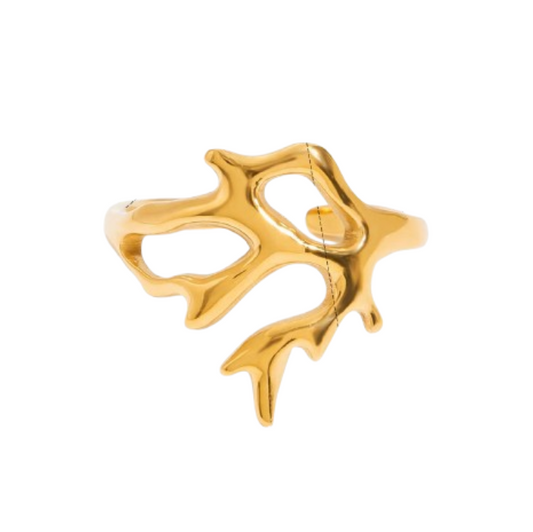 Coral flow ring - Es by May